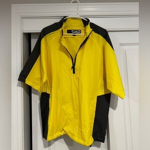 Sun Mountain Yellow and Gray Half-Zip Golf Quarter Zip